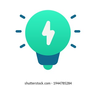 Idee Glühbirnen Energie-Einzel-Symbol einzeln auf Farbverlauf-Stil