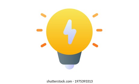 idea light bulb energy single isolated icon with smooth style