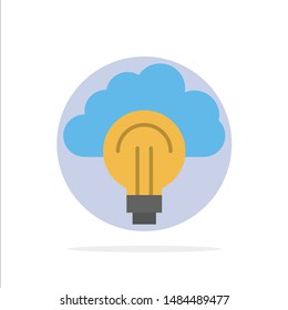 Idea, Light, Bulb, Focus, Success Abstract Circle Background Flat color Icon. Vector Icon Template background