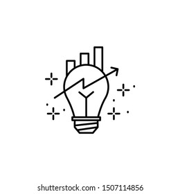 Idea, light bulb icon. Element of modern business icon
