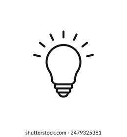 Idea Light Bulb Icon Perfect for Creativity and Innovation