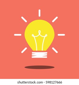 idea light bulb icon, vector illustration