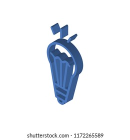 Idea Light Bulb isometric left top view 3D icon