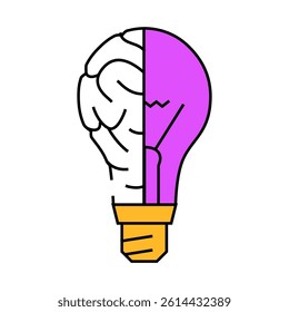 idea light bulb line icon vector. idea light bulb sign. isolated symbol illustration