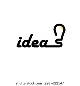 idea, idea and light bulb linear icon