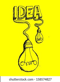 idea Light bulb vector icon