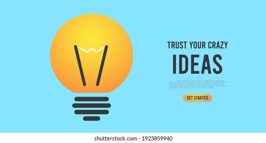 Idea light bulb vector illustration