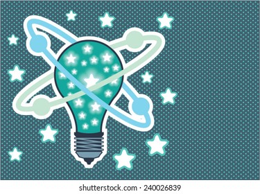 Idea Light bulb Vector pop art