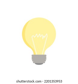 Idea Idea Light Bulb Yellow White Background