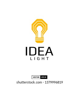 Idea light logo, design inspiration vector template for company logo