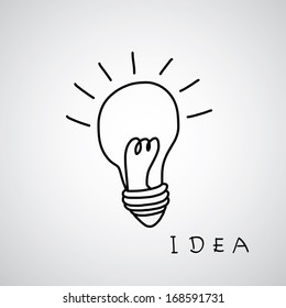 idea light on gray background 