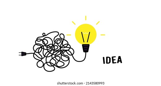 Idea bombilla de luz ilustración conceptual abstracta
