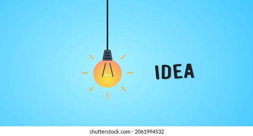 Idea lightbulb as conceptual illustration