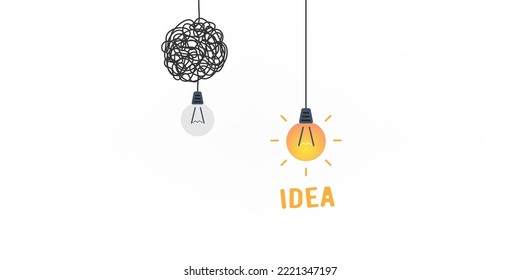 Idea lightbulb as conceptual illustration