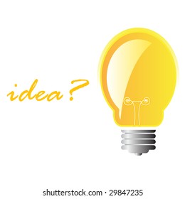 Idea lightbulb or globe  isolated on a white background with text space