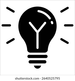 Idea Lightbulb Icon Element For Design