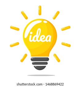 Idea Lightbulb Icon. 
Light bulb vector that represents ideas and creativity in business.