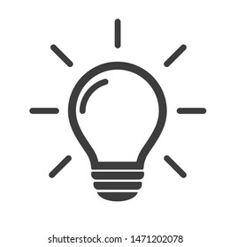 Icono de la lámpara Idea. 
Vector de bombillas que representa ideas y creatividad en los negocios.