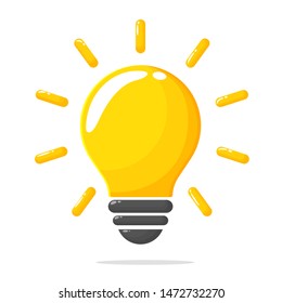 Idea Lightbulb Icon. 
Light bulb vector that represents ideas and creativity in business.