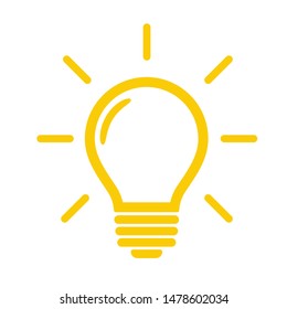 Idea Lightbulb Icon. 
Light bulb vector that represents ideas and creativity in business.