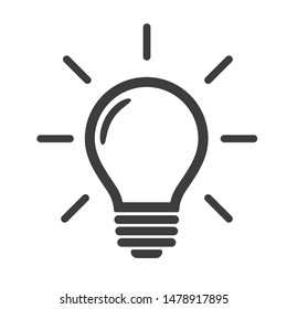 Idea Lightbulb Icon. 
Light bulb vector that represents ideas and creativity in business.