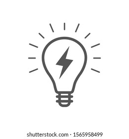 Idea Lightbulb Icon. Light bulb vector that represents ideas and creativity in business. EPS 10