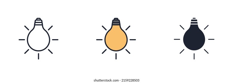 idea. lightbulb icon symbol template for graphic and web design collection logo vector illustration