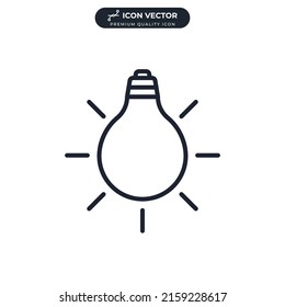 idea. plantilla de símbolo de icono de bombilla ligera para ilustración vectorial de colección de diseño gráfico y web