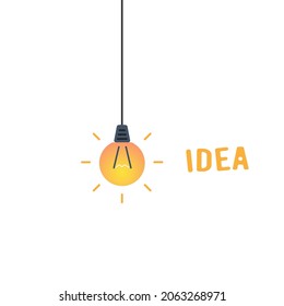 Bombilla de Idea sobre ilustración conceptual blanca