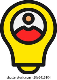 Idea Line Filled Vector Icon Design
