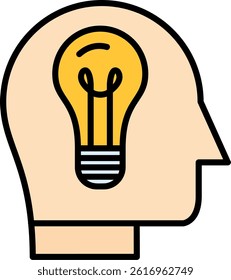 Idea Line Filled Vector Icon Design