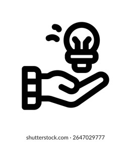 idea line icon. Clean and minimalist vector icon for websites, mobile apps, presentations, and logos. Fully scalable and customizable for any project.