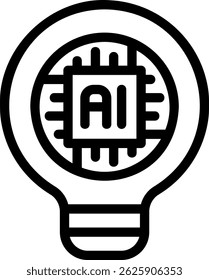 Vector de ilustración de icono de línea de idea