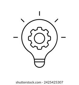 Idea line icon, light bulb, conclusion, electricity, illumination, invention, introduction, technology, miscellaneous, icon, lamp, innovation, energy