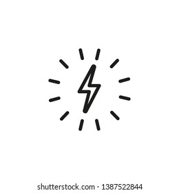 Idea line icon. Thunder, lightning, power. Result concept. Can be used for topics like strategy, solution, brainstorming