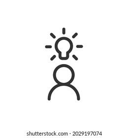 Idea line icon. Web symbol for web and apps. Sign design in outline style. Idea stroke object.