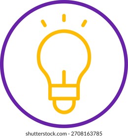 Idea Line Two Color Vector Icon Design