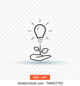 Idea line vector icon 