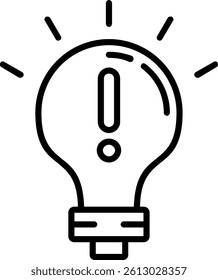 idea Line Vector Icon Design