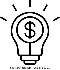 Idea Line Vector Icon Design