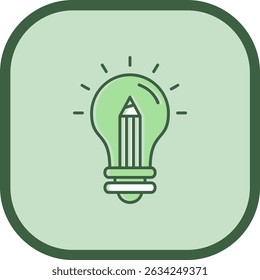 Design de ícone de vetor de Linha de Ideia