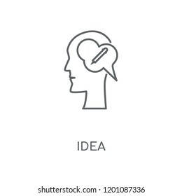 Idea linear icon. Idea concept stroke symbol design. Thin graphic elements vector illustration, outline pattern on a white background, eps 10.