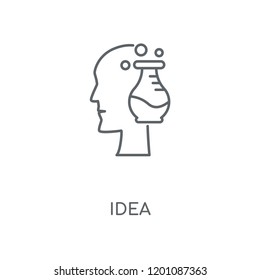 Idea linear icon. Idea concept stroke symbol design. Thin graphic elements vector illustration, outline pattern on a white background, eps 10.