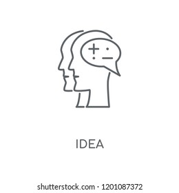 Idea linear icon. Idea concept stroke symbol design. Thin graphic elements vector illustration, outline pattern on a white background, eps 10.