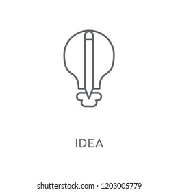 Idea linear icon. Idea concept stroke symbol design. Thin graphic elements vector illustration, outline pattern on a white background, eps 10.