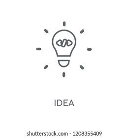 Idea linear icon. Idea concept stroke symbol design. Thin graphic elements vector illustration, outline pattern on a white background, eps 10.