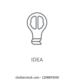 Idea linear icon. Idea concept stroke symbol design. Thin graphic elements vector illustration, outline pattern on a white background, eps 10.