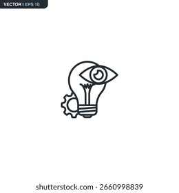 Idea, linear style sign for mobile concept and web design. Symbol, logo illustration. Pixel perfect vector graphics