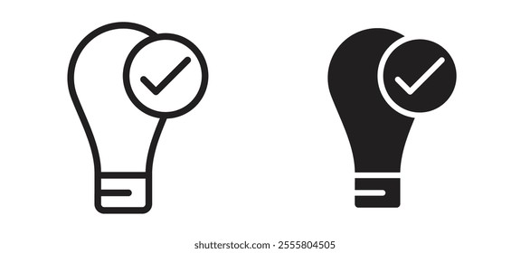 Idea liner icon vector set.