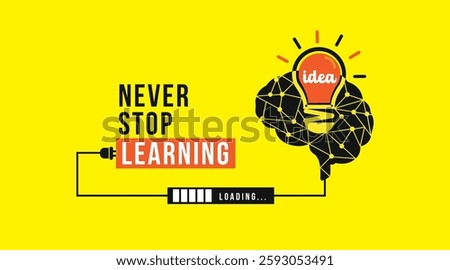 Idea Loading. Advertising Creative Concepts. Wall Branding, Sticker or Mural Design